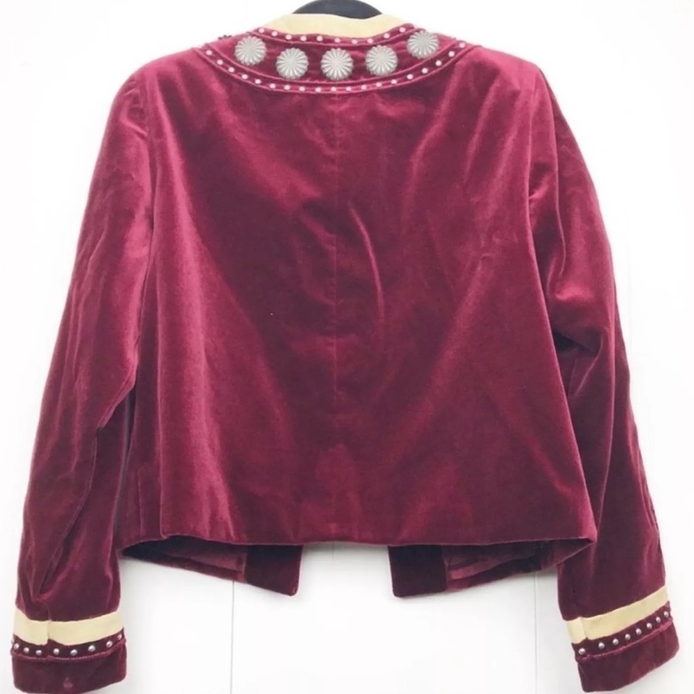 Double D Ranch Velvet Concho Beaded Womens Western Bolero - Picture 3 of 9
